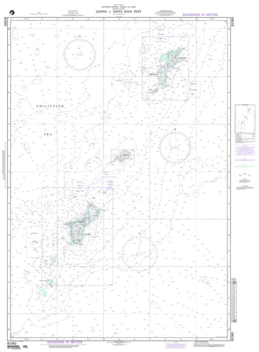 NGA Chart - Saipan To Santa Rosa Reef / M - 81060