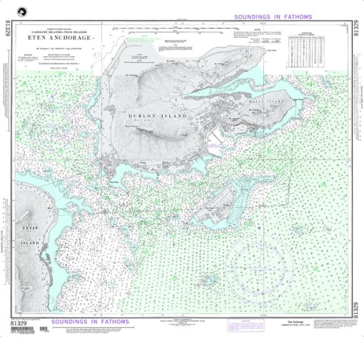 NGA Chart - Eten Anchorage (Caroline Islands - Truk Islands) - 81329
