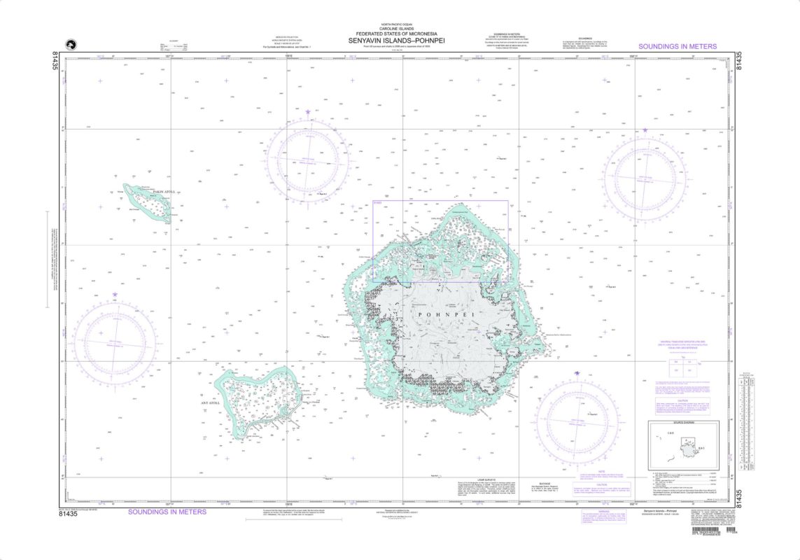 NGA Chart - Senyavin Islands - Pohnpei - 81435 - The Map Shop