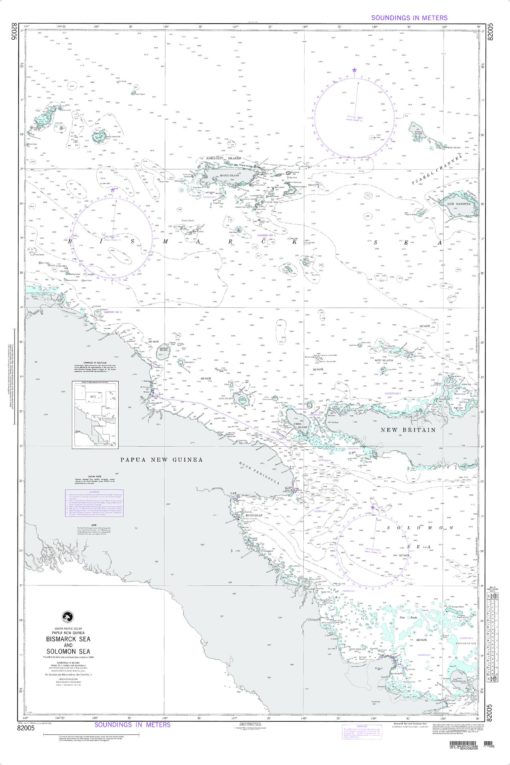 NGA Chart - Bismarck Sea and Solomon Sea - 82005