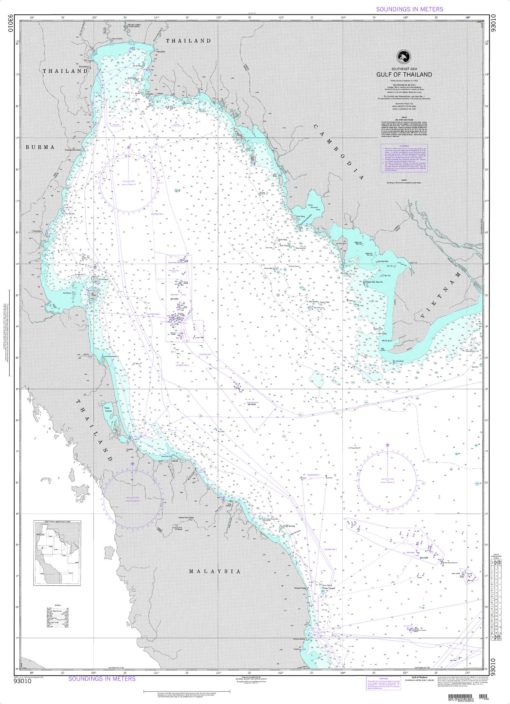NGA Chart - Gulf Of Thailand - 93010