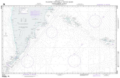 NGA Chart - Poluostrov Kamchatka to Aleutian Islands including Komandorskiye Ostrova - 96028