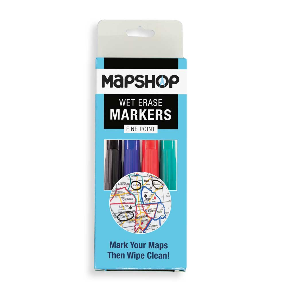 Map Wet Erase Markers - The Map Shop