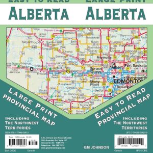 GM Johnson - Alberta - Folding Travel Map