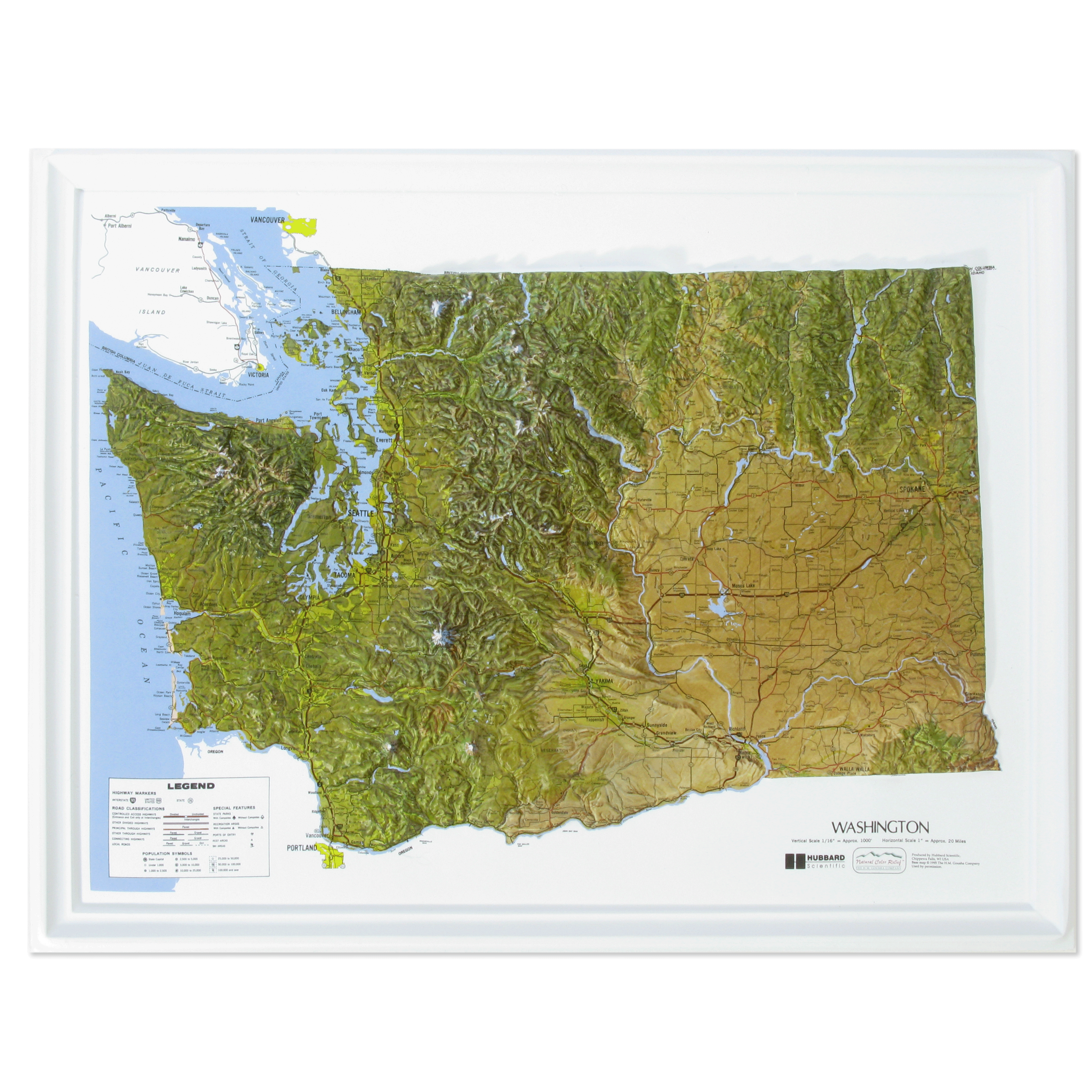 Utah NCR Series Raised Relief Map by Hubbard Scientific - The Map Shop