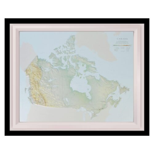 Political world map of Canada featuring detailed geographic and topographic information, ideal for travel planning, education, and navigation. High-quality map available from The Map Shop.