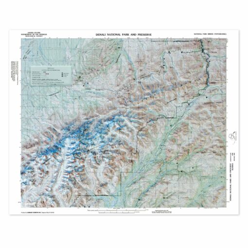 Denali National Park Raised Relief Map by Hubbard Scientific