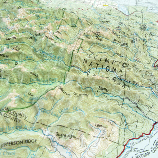 Olympic National Park Raised Relief Map by Hubbard Scientific - Image 2