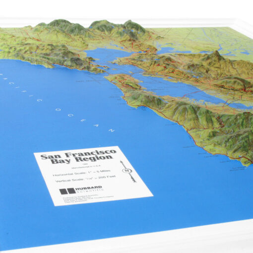 San Francisco Bay Raised Relief Map by Hubbard Scientific - Image 3