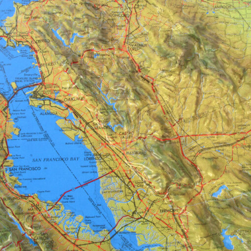San Francisco Bay Raised Relief Map by Hubbard Scientific - Image 4