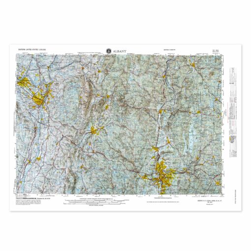 Albany, NY Regional Raised Relief Map by Hubbard Scientific