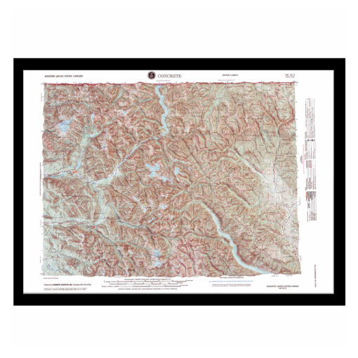 Concrete, WA Regional Raised Relief Map by Hubbard Scientific - Image 7