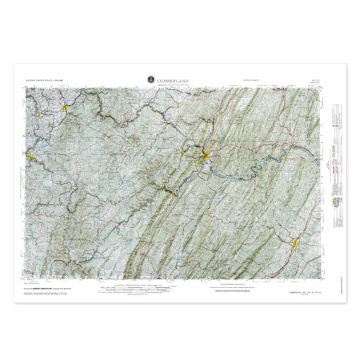 Cumberland, MD Regional Raised Relief Map by Hubbard Scientific