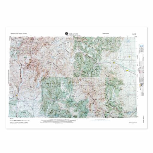 Durango, CO Regional Raised Relief Map by Hubbard Scientific