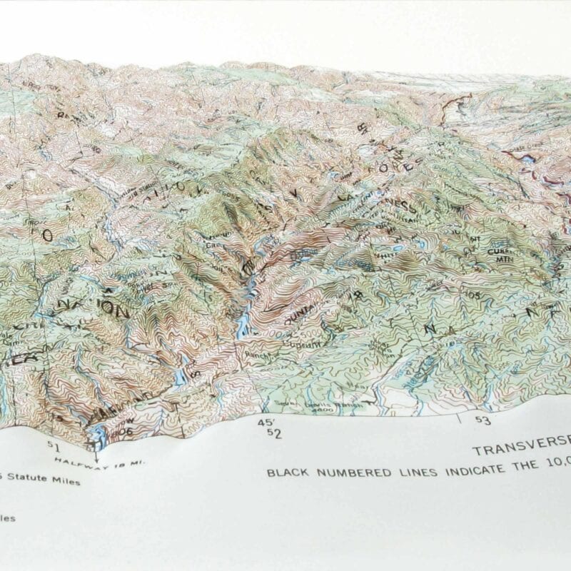Grangeville, ID Regional Raised Relief Map by Hubbard Scientific The
