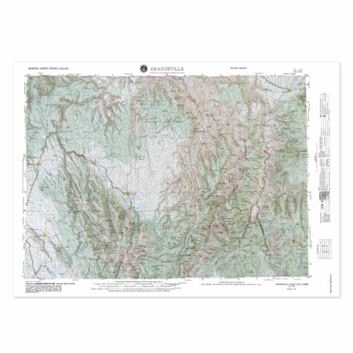 Grangeville, ID Regional Raised Relief Map by Hubbard Scientific