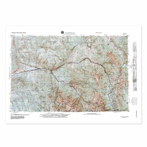 Leadville, CO Regional Raised Relief Map by Hubbard Scientific