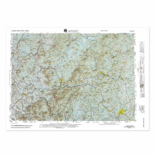 Lewiston, ME Regional Raised Relief Map by Hubbard Scientific