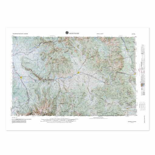 Montrose, CO Regional Raised Relief Map by Hubbard Scientific