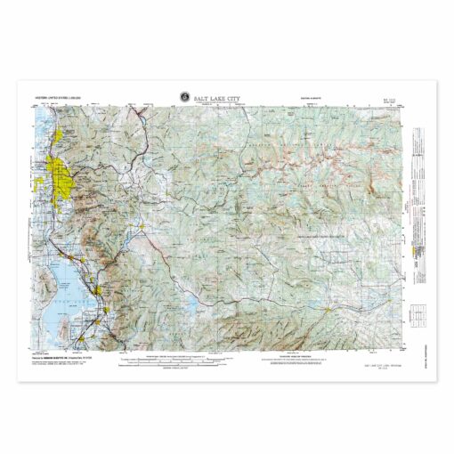 Salt Lake City, UT Regional Raised Relief Map by Hubbard Scientific