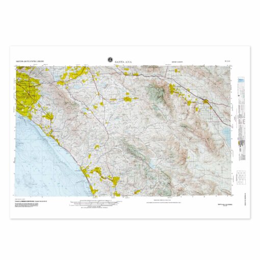 Santa Ana, CA Raised Relief Map by Hubbard Scientific
