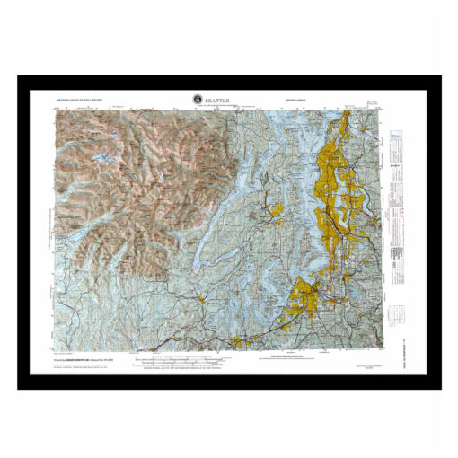 Seattle, WA Regional Raised Relief Map by Hubbard Scientific - Image 7