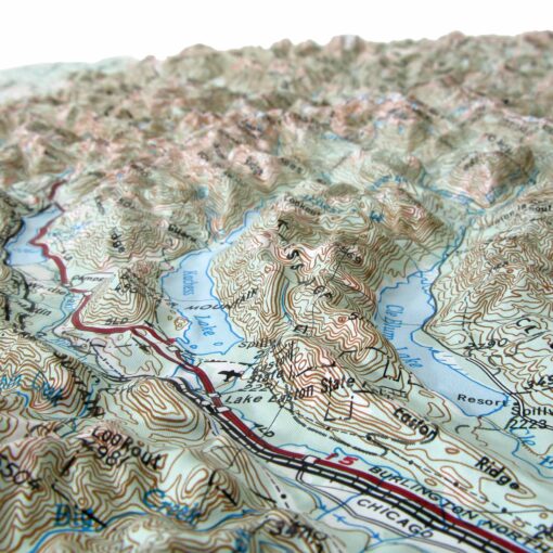 Wenatchee, WA Regional Raised Relief Map by Hubbard Scientific - Image 3