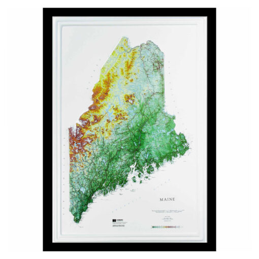 Maine Raised Relief Map by Hubbard Scientific - Image 7