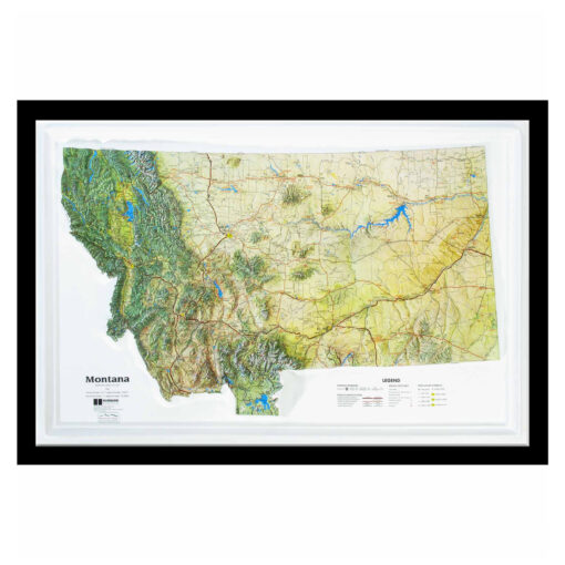 Montana Satellite Raised Relief Map by Hubbard Scientific - Image 7