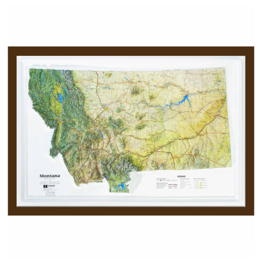 Montana Satellite Raised Relief Map by Hubbard Scientific - Image 6
