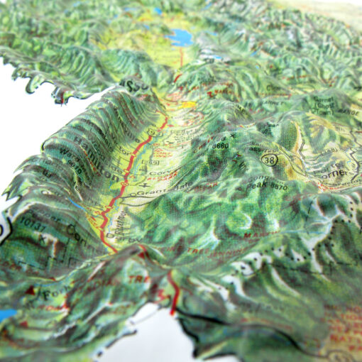 Montana Satellite Raised Relief Map by Hubbard Scientific - Image 4