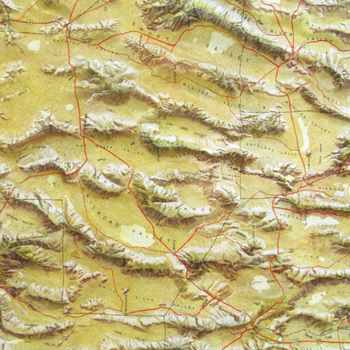 Nevada Satellite Raised Relief Map by Hubbard Scientific - Image 2