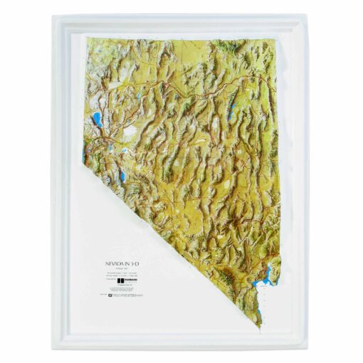 Nevada Satellite Raised Relief Map by Hubbard Scientific