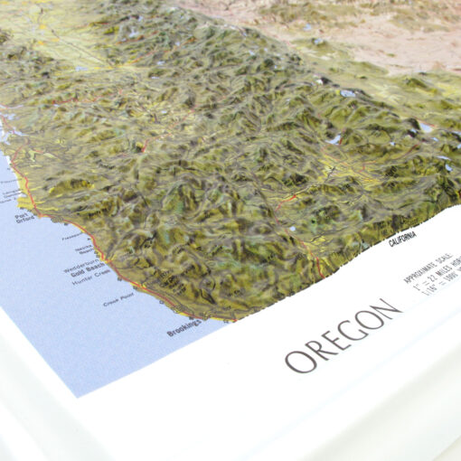 Oregon Satellite Raised Relief Map by Hubbard Scientific - Image 4