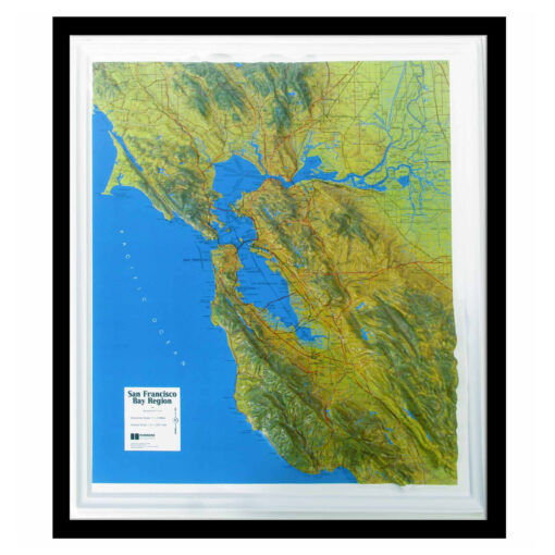San Francisco Bay Raised Relief Map by Hubbard Scientific - Image 7