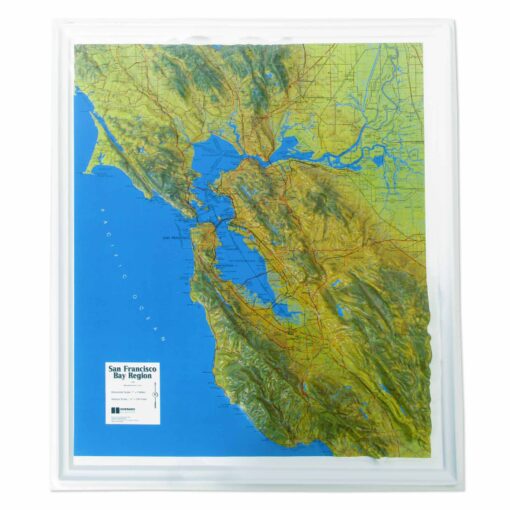 San Francisco Bay Raised Relief Map by Hubbard Scientific