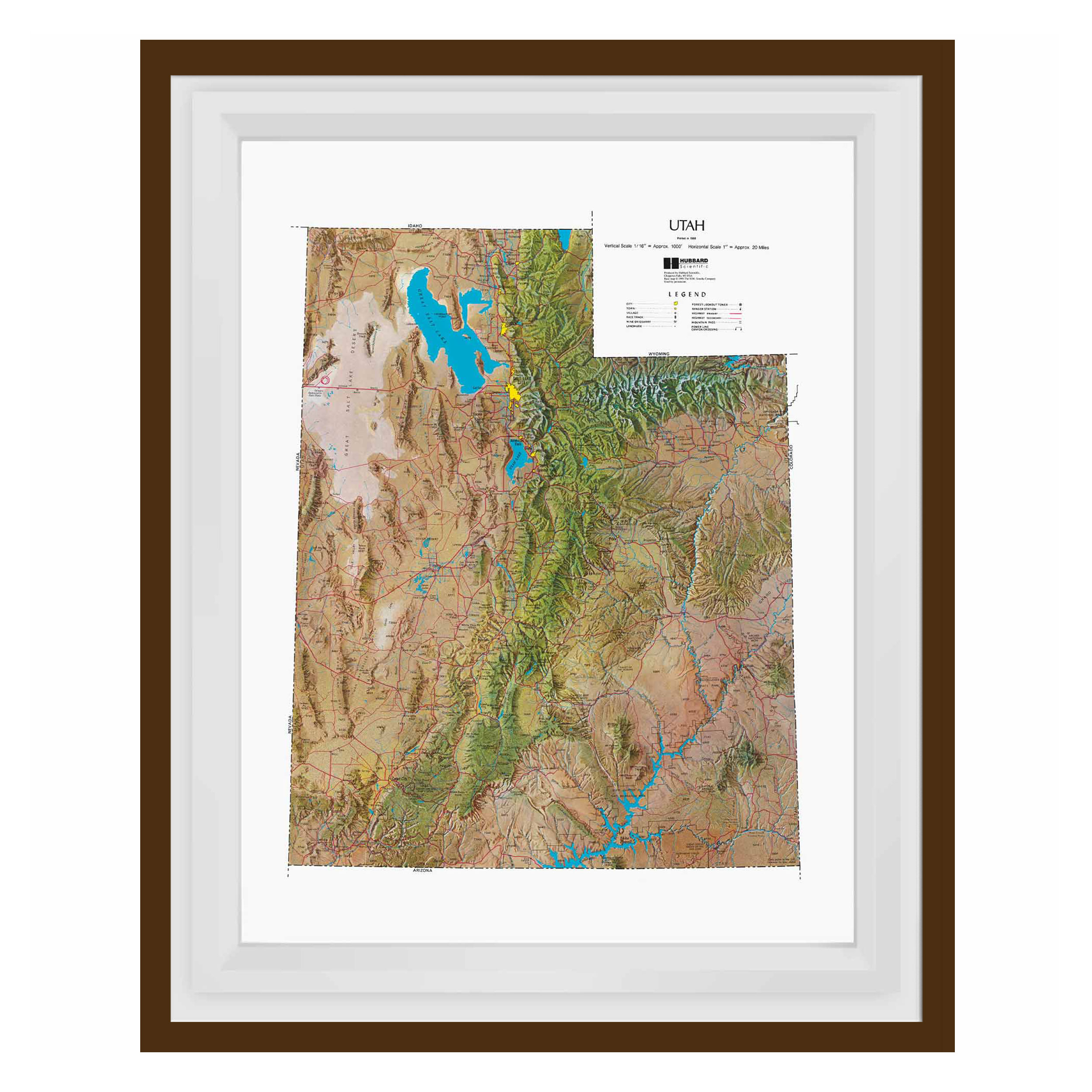 Utah NCR Series Raised Relief Map by Hubbard Scientific - The Map Shop