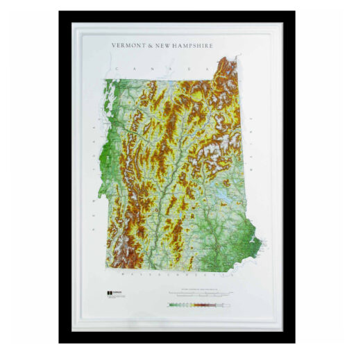 Vermont & New Hampshire Raised Relief Map by Hubbard Scientific - Image 7