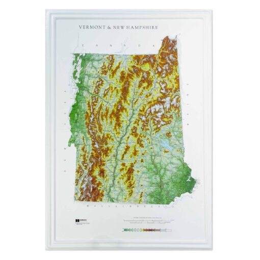 Vermont & New Hampshire Raised Relief Map by Hubbard Scientific