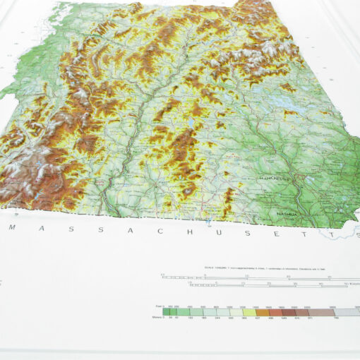 Vermont & New Hampshire Raised Relief Map by Hubbard Scientific - Image 4