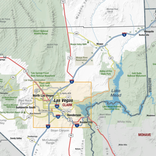 Nevada State Wall Map by MapShop - Image 2