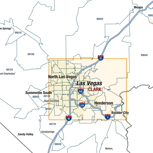 Nevada Zip Code Wall Map by MapShop - Image 2