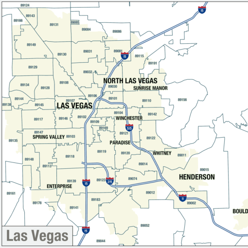 Nevada Zip Code Wall Map by MapShop - Image 4