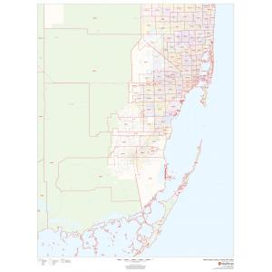 Miami-Dade County, Florida - Zip Codes by Map Sherpa