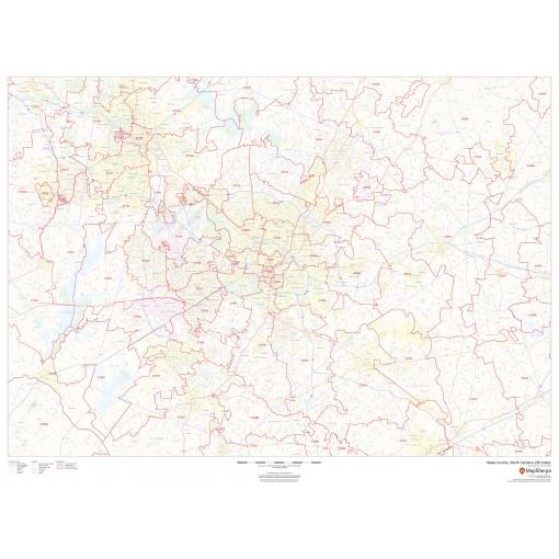 Detailed map of Wake County, North Carolina with roads, boundaries, and geographic features for accurate navigation and geographic reference.