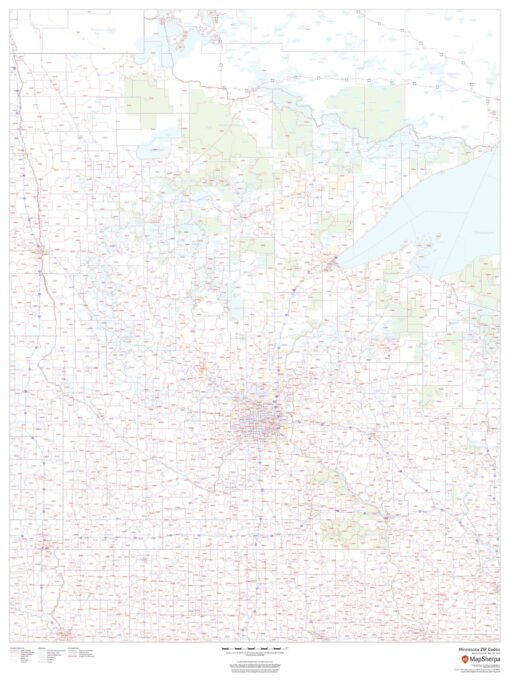 Minnesota - Zip Code Map by Map Sherpa