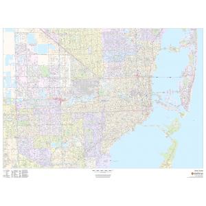 Miami, Florida - Landscape by Map Sherpa