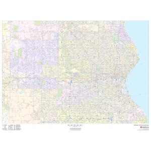 Milwaukee, Wisconsin - Landscape by Map Sherpa