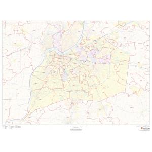 Louisville, Kentucky - Zip Codes by Map Sherpa