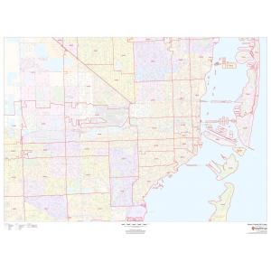 Miami, Florida - Zip Codes by Map Sherpa
